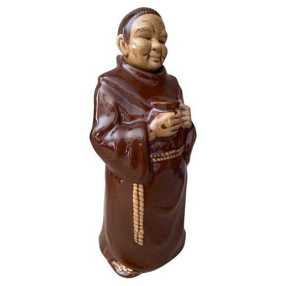 Vintage 1950s Friar Monk Decanter: Mid-Century Ceramic Barware - Picture 8 of 11